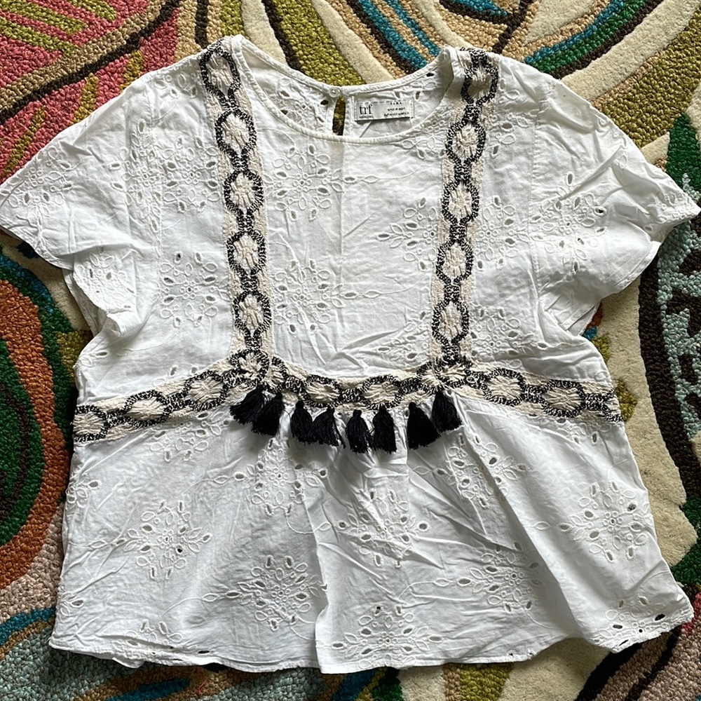 Zara eyelet top